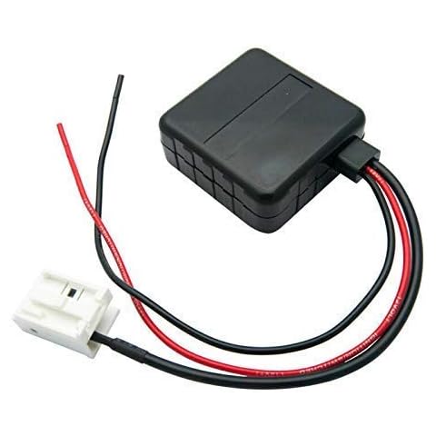 Car Bluetooth Module,Riloer E60 Radio Stereo Aux Cable Adapter Mini Bluetooth Car Kit Receiver Audio Adapter Filter Parts Radio with Filter Wireless Audio Input Cover