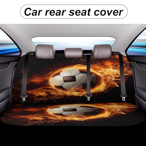 Fundas de asiento de coche lavables para perros con estampado de fútbol 5