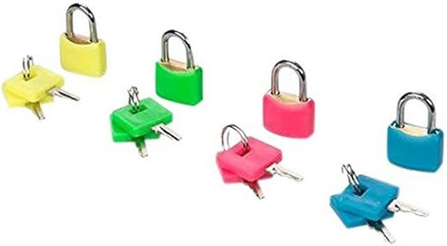 Silverline 282715 Hi-Vis Brass Padlocks Set 4pce 20 mm