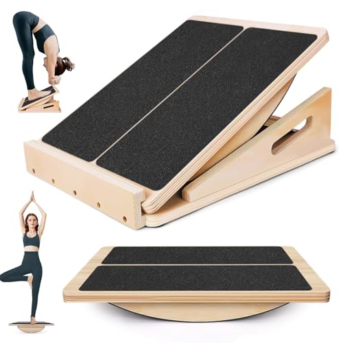 W&H 2 In 1 Schrägbrett und Balance Board Erwachsene,...