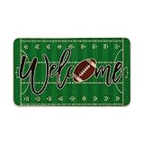 Artoid Mode Touchdown Football Field Welcome Doormat, Rugby Sport Home Decor Low-Profile Switch Rug Door Mat Floor Mat for Indoor Outdoor 17x29 Inch