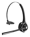 G-Cord Over-the-Head Wireless Bluetooth V4.1 Hands Free Headsets with Microphone for Drivers, Telephone operators and More