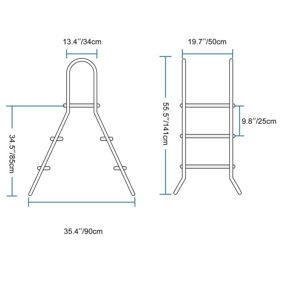 Escalera para piscina acero inoxidable con peldaños antideslizantes miniatura 3