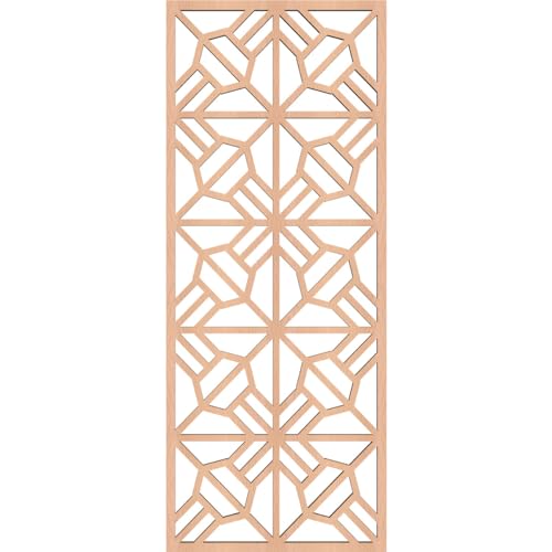 Image of Auburn Decorative Pierced Fretwork Wood Wall Panels, 9 3 /8 inchW x 24 3 /8 inchH x 3 /8 inchT, Alder
