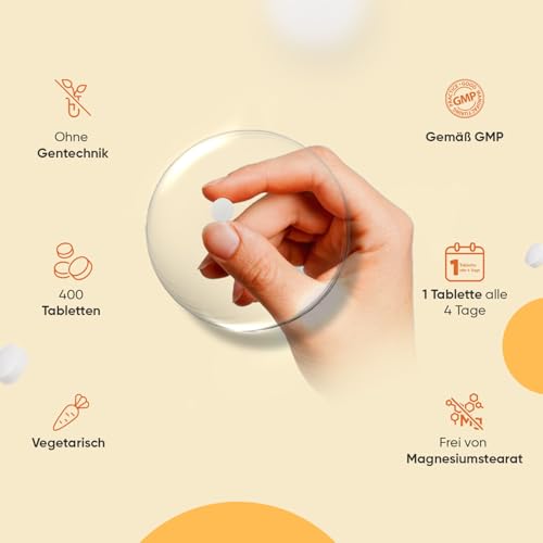Vitamin D3 4000 IE - 400 Tabletten - Vitamin D trägt zur Erhaltung normaler Knochen (EFSA)- 1 Tablette alle 4 Tage - Frei von Magnesiumstearat, Ohne Zusatzstoffe, Vegatarisch - WeightWorld
