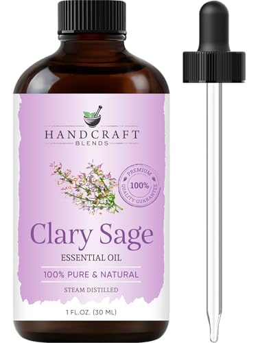 Handcraft Blends Clary Sage Essential Oil - 100% Pure and Natural - Premium Grade Essential Oil for Diffuser and Aromatherapy - 30 ml