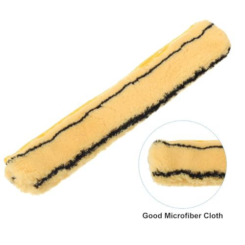 Image of MECCANIXITY Microfiber Scrubber Replacement Head 14.57 Inch for Window Glass Marble Wall Home Bathroom, Yellow Pack of 3