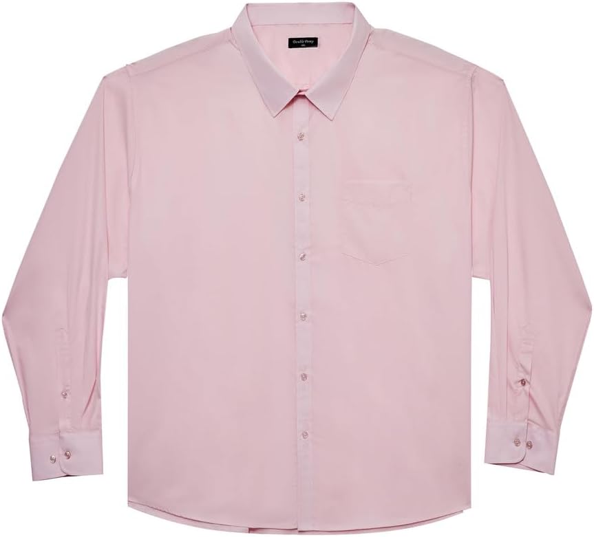 Double Pump Big and Tall Dress Shirts for Men Long