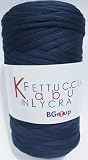 Rocca fettuccia filato in lycra KABU' per borse all'uncinetto (Blu)