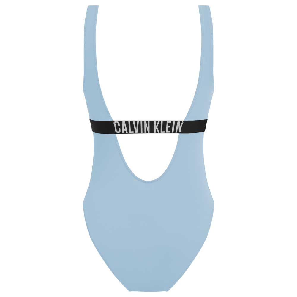 Calvin Klein Traje de baño Mujer One Piece con Detalle Cut-out, Azul (Skim Blue), L