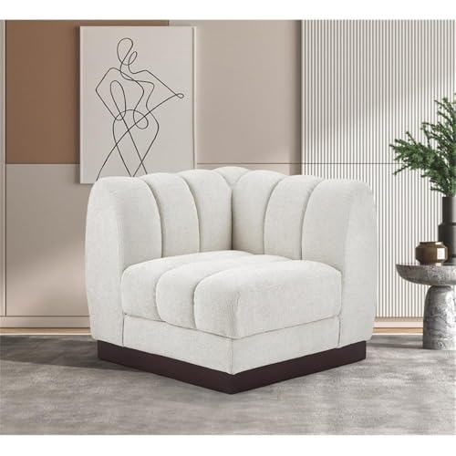 Sillón Plegable Chenille Crema miniatura 2