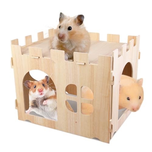 Grande casetta per conigli, nascondiglio in legno, conigli, casetta giocattolo