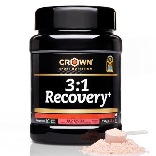 Crown Sport Nutrition 3:1 Recovery+ Frutos Rojos | Recuperador Muscular Whey Aislado 750g | Ratio 3:1 L-Leucina L-Glutamina | Informed Sport Sin Alérgenos