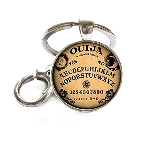 Dainty Keychain, Delicate Keychainï¼ŒOuija Board Keychain Oujia Keychain Oujia Game Inspirational Gift Black Magick Photo Keychain Wiccan Jewelry Wicca Keychain Pagan Jewelry