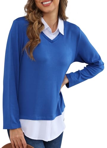 Image of MISS FORTUNE Collared Sweater Women Ladies Womens Long Sleeve Sweaters Tops 2025 Fashion