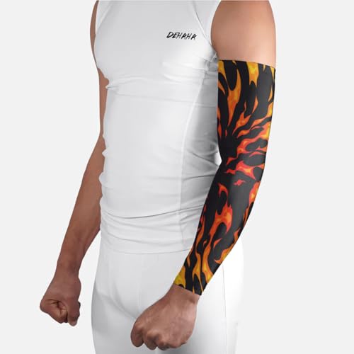 DEHAHA Kids Youth Fire Arm Sleeves for Girls Boys Football Cycling Activities,Youth Small — view 2