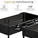 Sevenblue 2 Pack Under Sink Organizer, Under Bathroom Cabinet Organizer with Hooks Hanging Cup, Multi-Purpose Storage Shelf for Kitchen Bathroom, Black