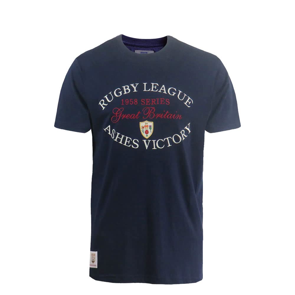 Ellis 1871 Rugby Men's Navy Blue Rugby League Lions T-Shirt Great Britain 1958