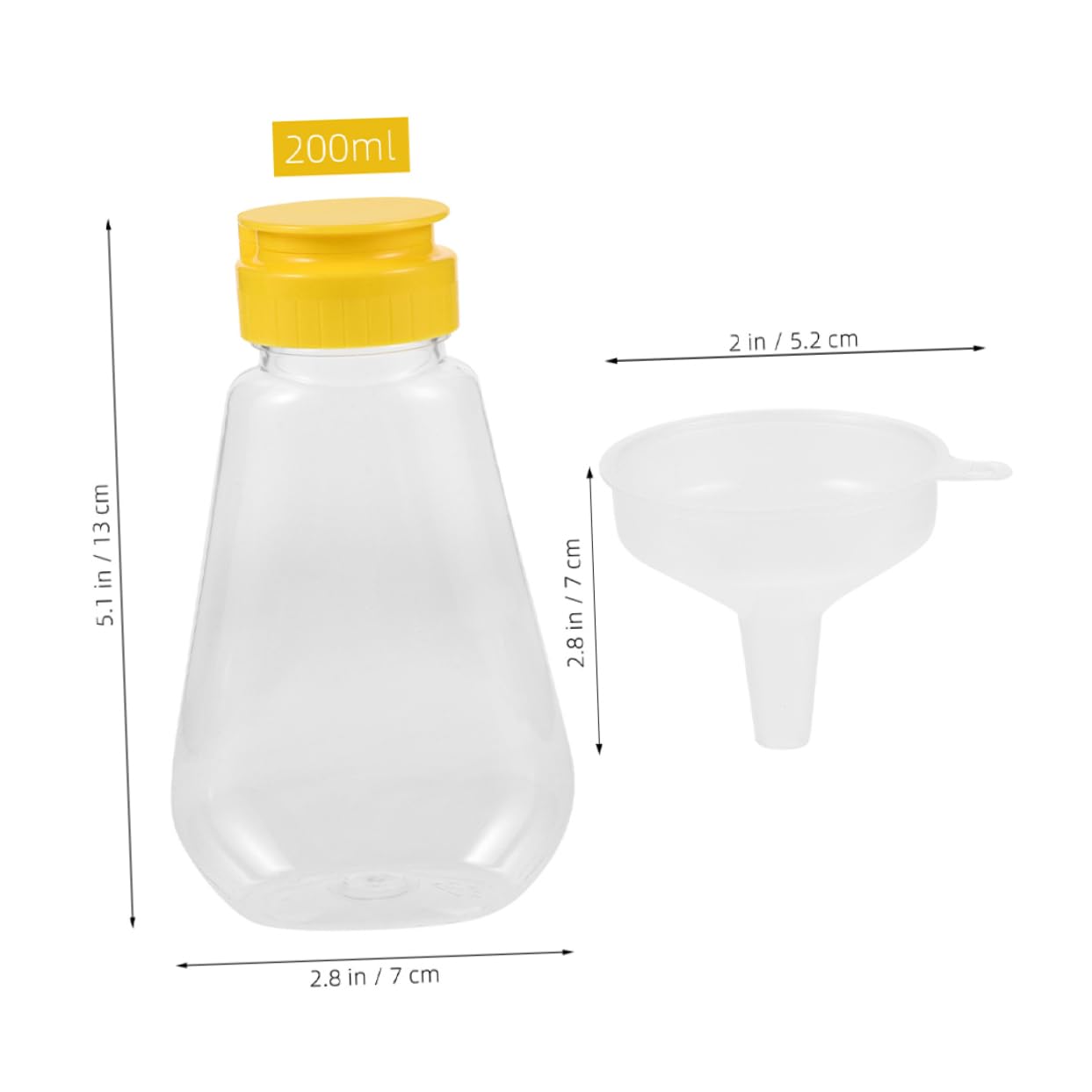 Happyyami 1 Set Honey Bottle Empty Squirt Bottle Ketchup Bottle Jam Bottles Sauce Squeeze Bottle Empty Honey Container Syrup Bottles Syrup Squeeze Bottle Clear Honey Jar Transparent Plastic