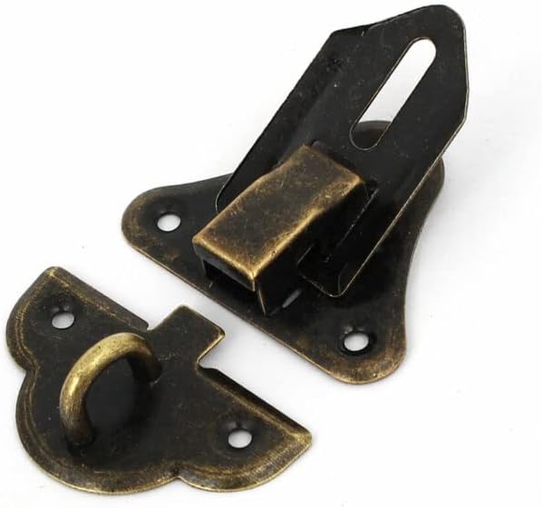 Miniatura 2 de Piezas de herramientas Caja de herramientas Caja de joyas Pestillos de palanca Capturas Cerrojos Cerraduras Tono Bronce 1.969x1.378x0.315 in