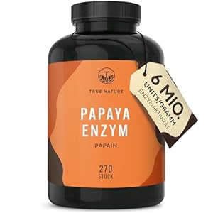 TRUE NATURE Papaya Enzym Papain Kapseln 270 Stück