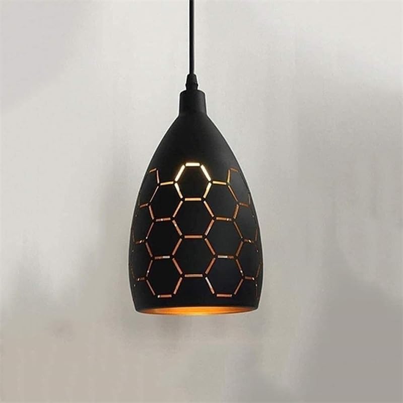 Lampe suspendue pour salle à manger et chambre lustre rétro noir E27