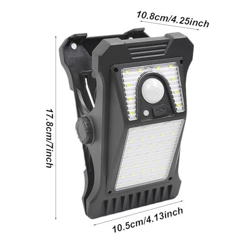 Lámpara solar para jardín con sensor de movimiento y USB 2