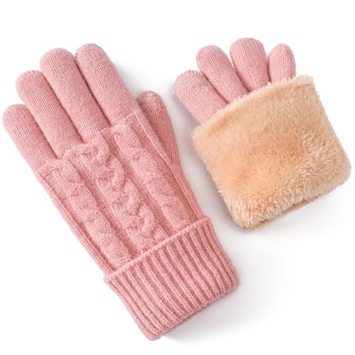 Winter Warm Fleece Lined Gloves for Women, Thermal...