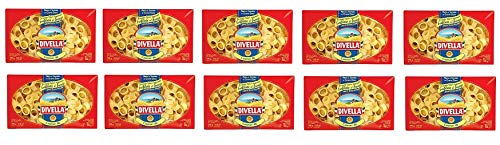 Lote de 10 pastas Divella 100% italianas N°46 Calamari 500 g