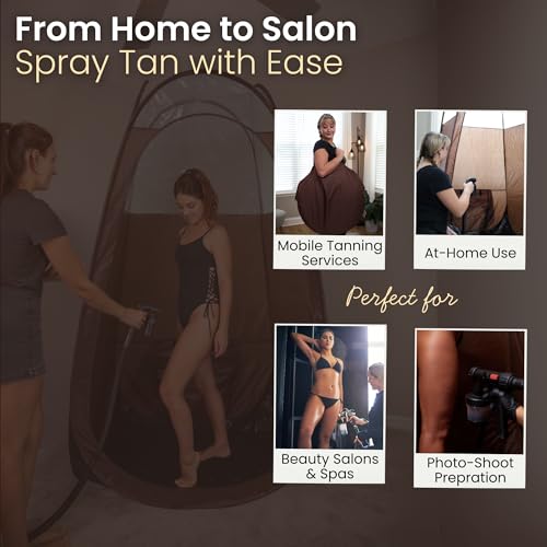 image for Reneebeautytan Large Spray Tan Tent – Deluxe Pop Up Tent Portable Ta