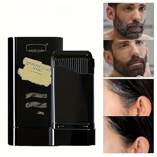 Image of ZUPTIX New Hair Color Comb Stick, Waterproof and Sweat-Proof Instant Hair Dye Stick Grey Hair Coverage for Men & Women, Easy Application (BLACK