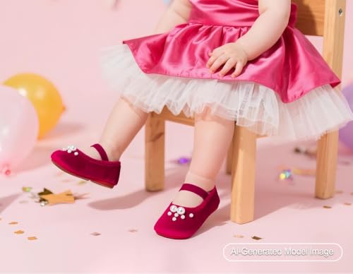 Image of PHIRAMIN Toddler Girl Mary Jane Dress Shoes-Little Girl School Uniform Shoes for Wedding Party