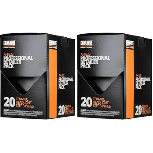 CERAKOTE® Ceramic Headlight Restoration Detailer Pack, Step 3, 40 Wipes