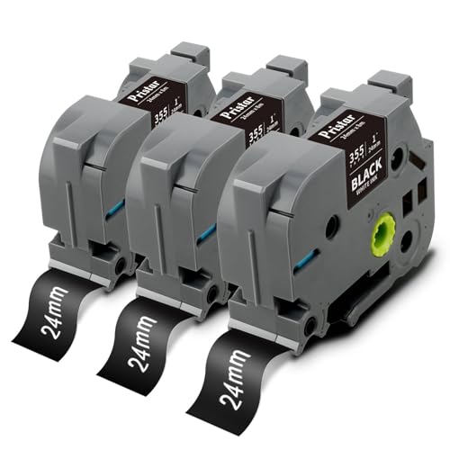 Cinta TZe355 para Brother de 24 mm que soluciona el etiquetado industrial