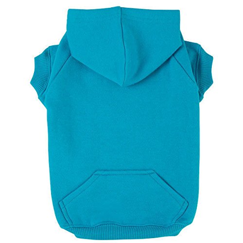 Zack & Zoey Dog Hoodies Bright Soft Cotton Hooded Sweatshirt for Dogs Choose Size & Color(Small Bluebird)