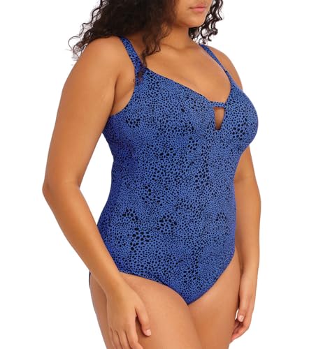 Elomi Pebble Cove Plunge Non Wire One Piece Swimsuit (ES801143),34 H/HH,Blue3