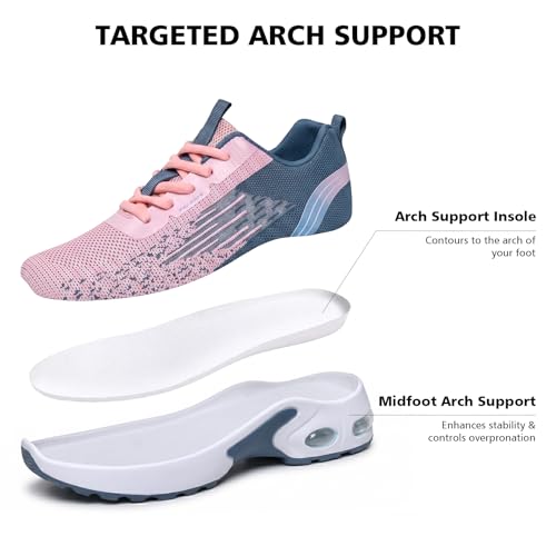 Image of Padgene Womens Sneakers Lightweight Tennis Walking Shoes Sports Running Shoes for Woman Mesh Breathable Gym Fashion Sneakers Athletic Comfortable Casual