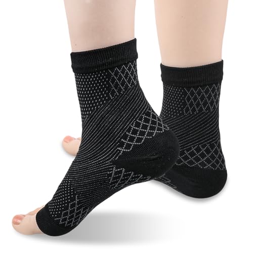TIESOME 2 Pack Ankle Brace for Sprained, Ankle Compression Sleeve Arch Support Sleeve Socks for Women Men Brace Wraps Stabilizing Ankle Wrap