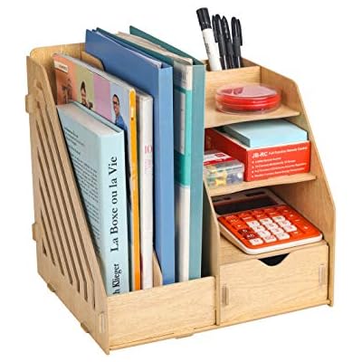 Cheap Homjoy Multi Functional Wooden Desktop Organiser Diy