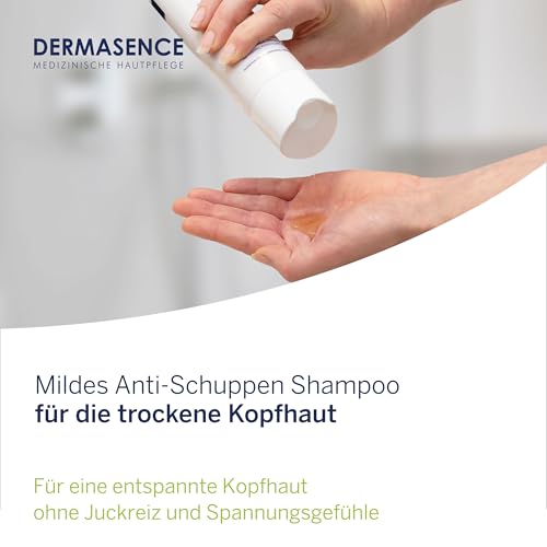 DERMASENCE Adtop Medizinal Shampoo 200 ml – Anti-Schuppen Shampoo für trockene, empfindliche Kopfhaut – Lindert Juckreiz – Feuchtigkeitsspendend – Milde Formel für tägliche Anwendung – Vegan