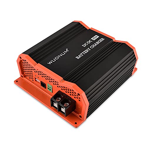 WUDNUM 20A DC to DC Battery Charger Compatible with Multiple 12V Batteries for AMG, Flooded,Gel, Sealed,Lithium-Iron Phosphate and Lithium-ion