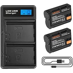 Nikon D7000 Bateria 2X Shentec 2300mAh EN-EL15 Batería de Repuesto Compatible con Nikon EN-EL15A EN-EL15B Z6 Z7 D7100 D750 D7000 D7200 D500 D600 D610 D880 D810 D810A D850 D7100