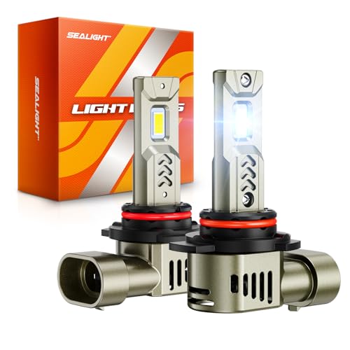 SEALIGHT 9012 HIR2 Headlight LED Bulbs, 1000% Super Bright, 6500K ...