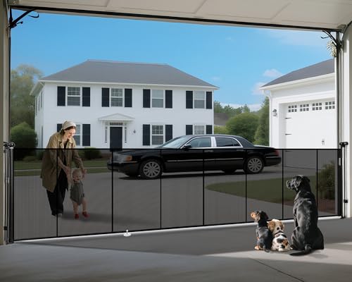 200 Retractable Baby Gates Dog Gate Extra Wide 42 Tall Child Pet Safety Gate with Reinforced Strips for Stairs Long Mesh Garage Gates Fence for Outdoor Indoor Large Openings Driveway Decks Patio