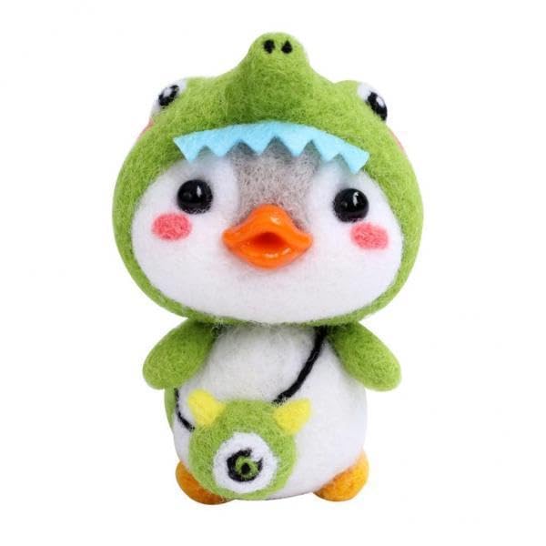 CALANDIS™ 2xAnimal Needle Felting Kit for Beginner with Basic Tools Penguin Dinosaur | Roving Wool & Fibers | Spinning & Felting | Needlecrafts & Yarn-image-33