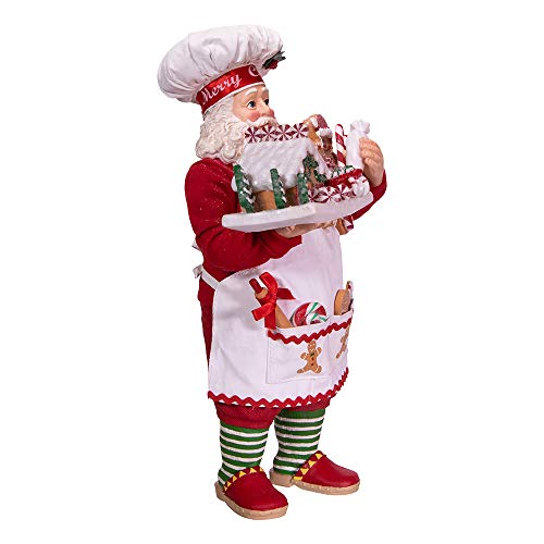 Kurt S. Adler 10.5-Inch Fabriché Gingerbread Chef Santa