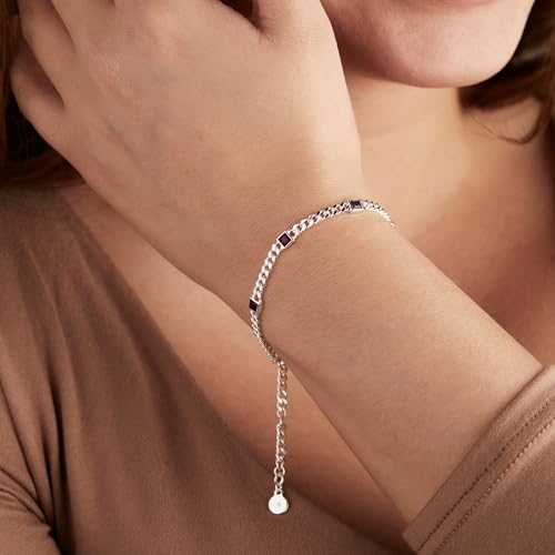 Image of Alex and Ani September Birthstone Sapphire Curb Chain Bracelet