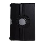 Samsung Tab 2 Case,Flying Horse Lichee Pattern 360 Degrees Rotating Stand PU Leather Case for Samsung Galaxy Tab 2 10.1 P5100 Auto Sleep/Wake Tablet With Screen Protector and Stylus (Black)