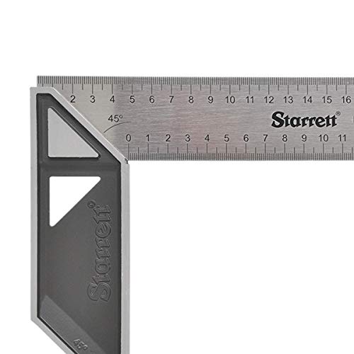 Starrett K53M-200-S Carpenters Try Square for Woodworking – 200mm Metric Set Square (Pack of 2), Silver