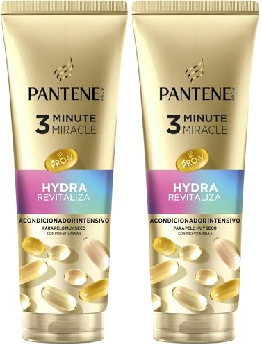 Pantene Pro-V Hydra Revitaliza Acondicionador Intensivo 3 Minute Miracle 220ml para Pelo Muy Seco. Fórmula Pro-V con Active Nutri-Plex. Nutrición Intensa para un Pelo Suave y Brillante en un Solo Uso